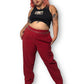 Y2K Joanna Red Faux Suede Pants (3X)