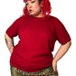 Y2K Alfred Dunner Red Knit Shirt (2X)
