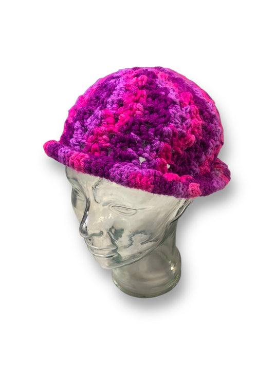 Purple and Pink Knit Hat