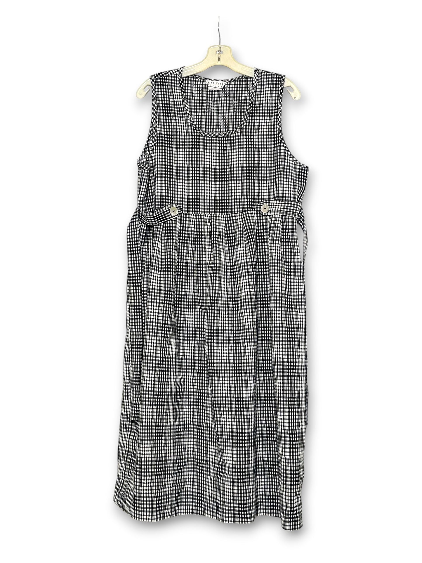90’s Gingham Plaid Maxi Dress (L)