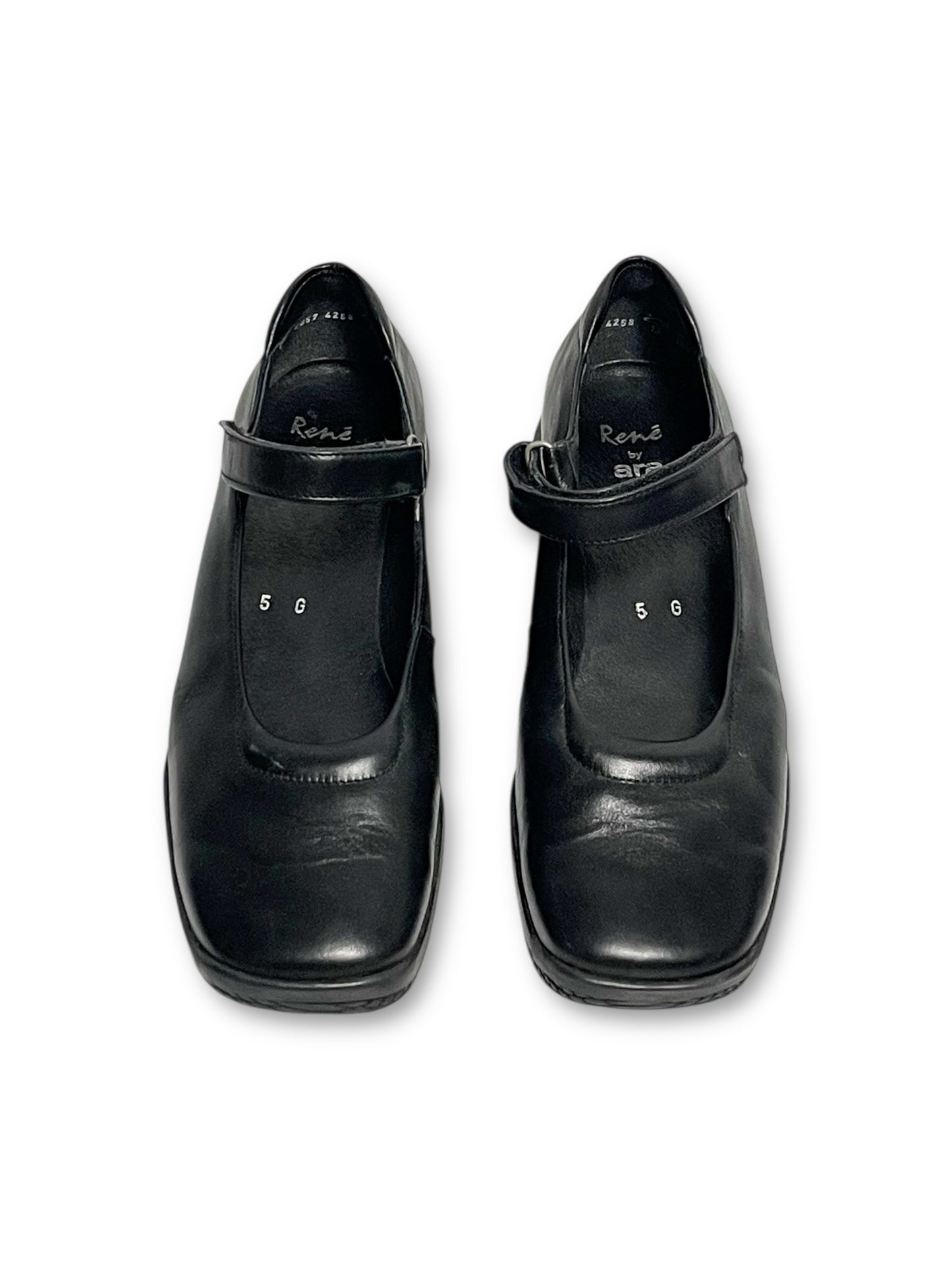 Vintage Black Leather Mary Janes (7/7.5)