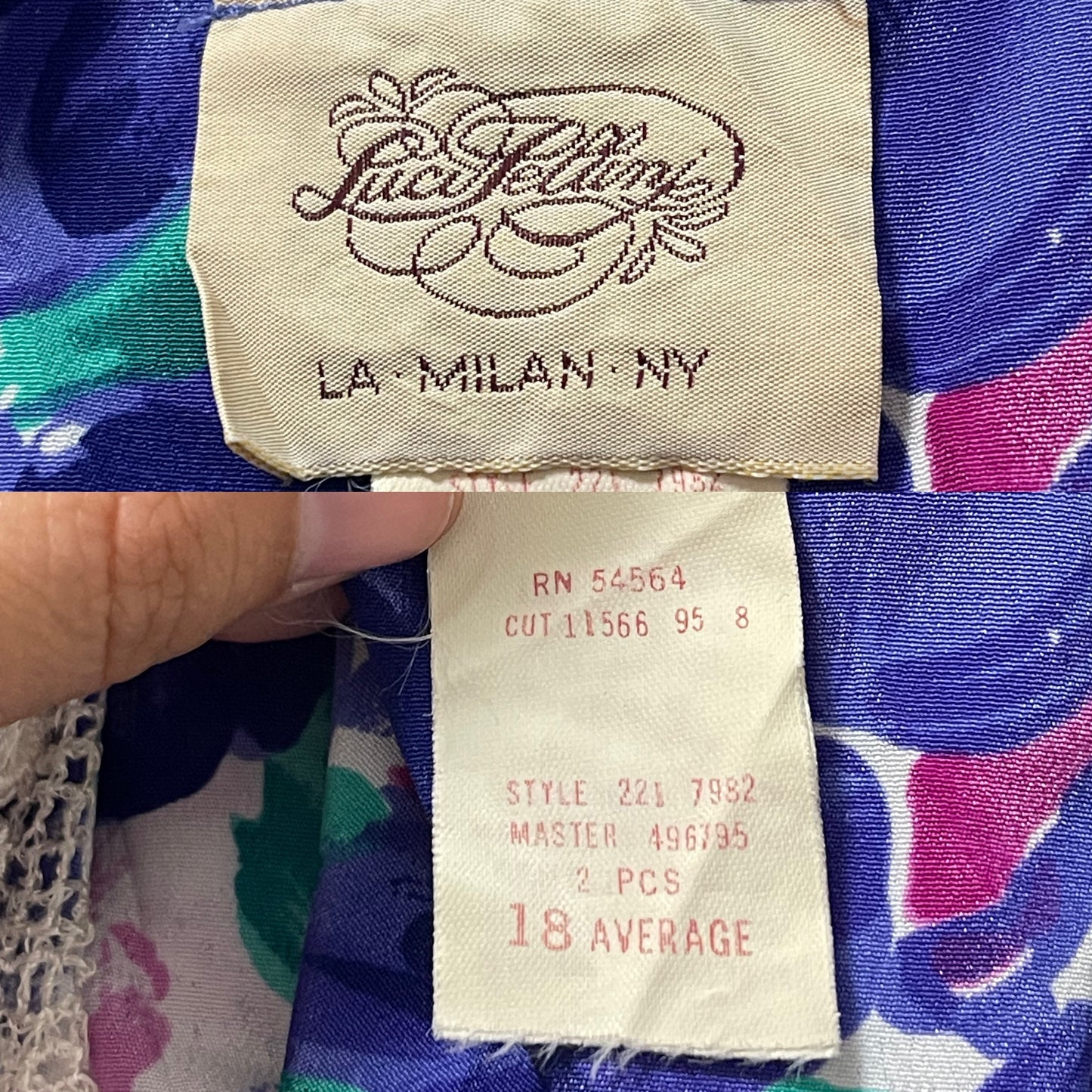 80’s Retro Floral Pleated Dress (1X/2X)