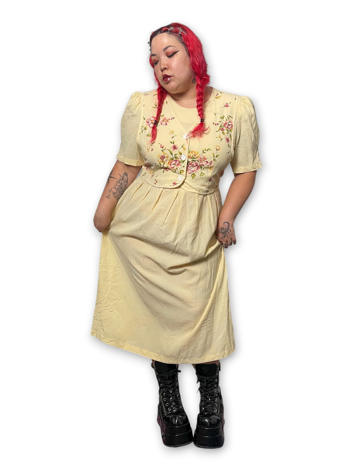 Y2K Prairie Cottage Maxi Dress (1X)