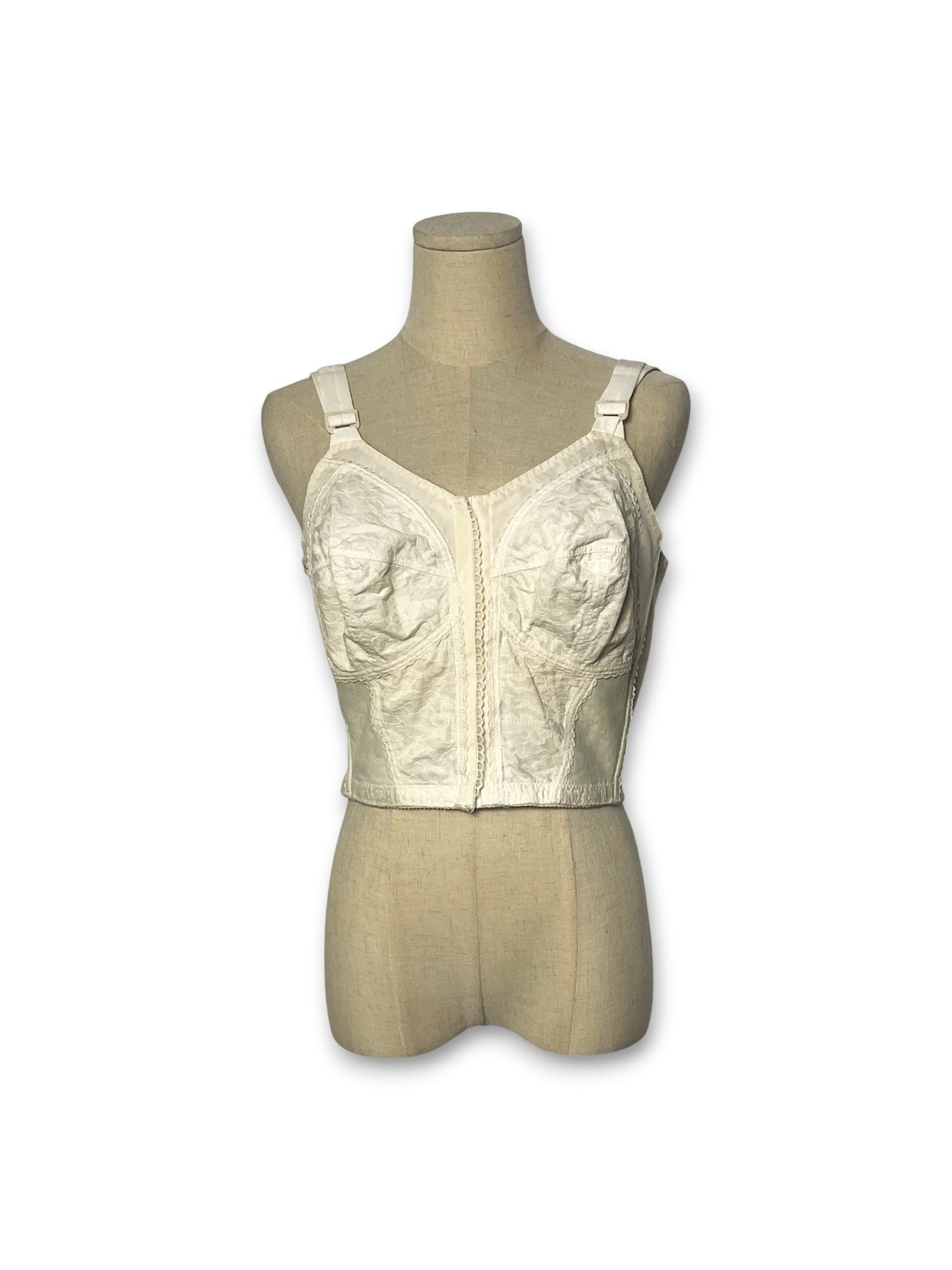 60’s/70’s Ivory Longline Corset Bra (40B)