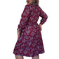 80's Anthony Richards Fuschia Paisley Print Retro Midi Dress (L/XL)