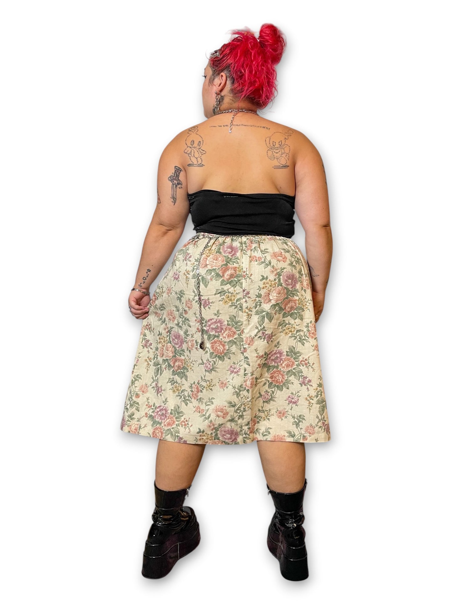 80’s/90’s Floral Cottage Pencil Skirt (XL/1X)