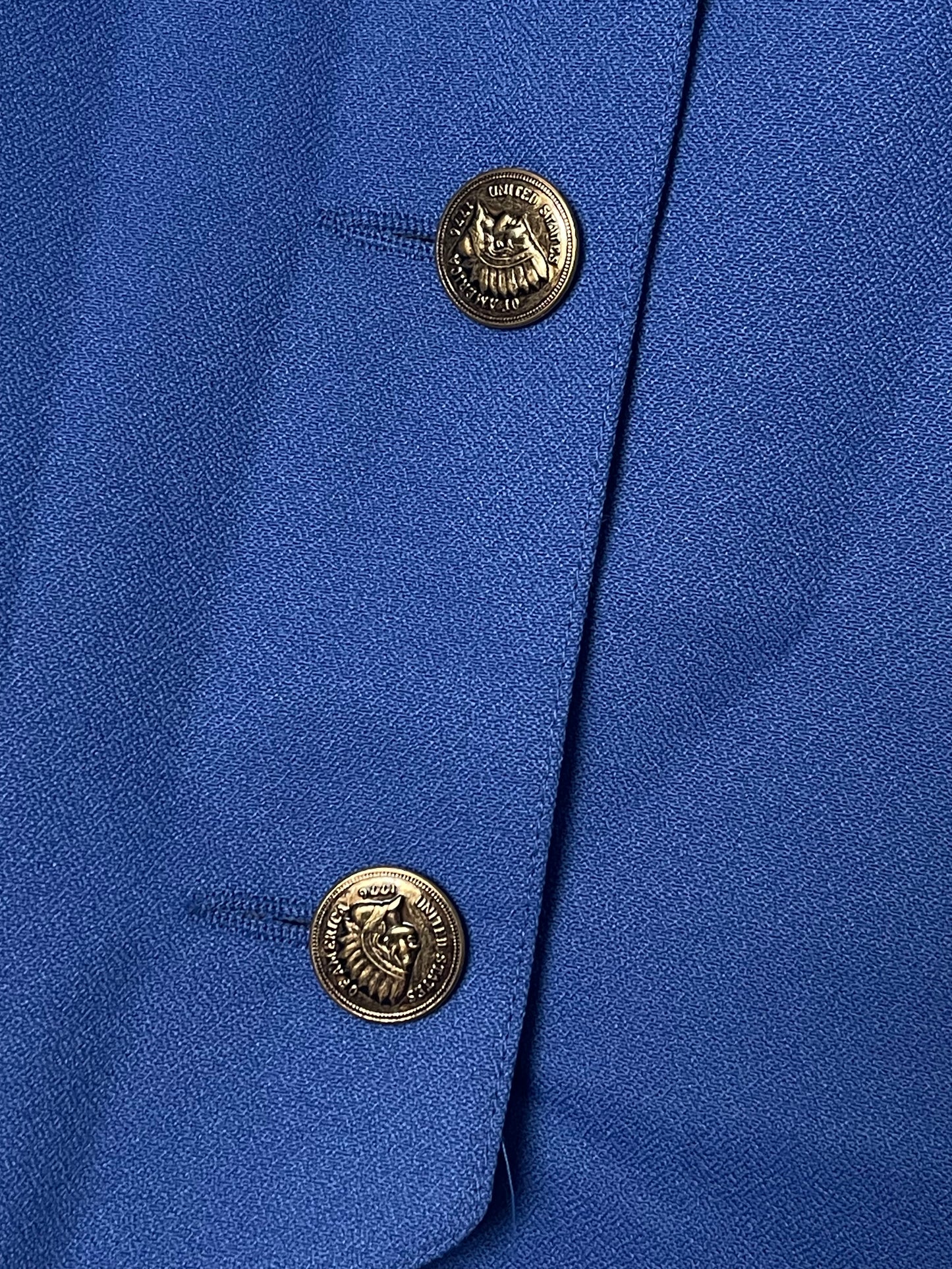 70’s Henry-Lee for Johnny Appleseed’s Cerulean Blue Skirt Suit (XL)