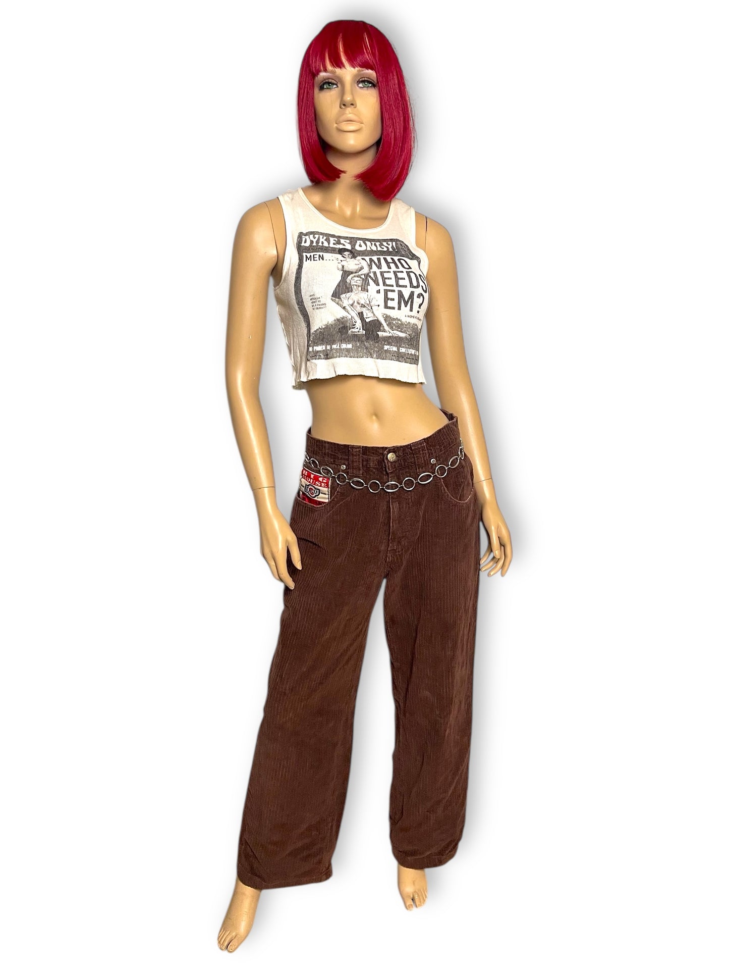 80’s/90’s Big House Drill Brown Corduroy Work Pants (L)