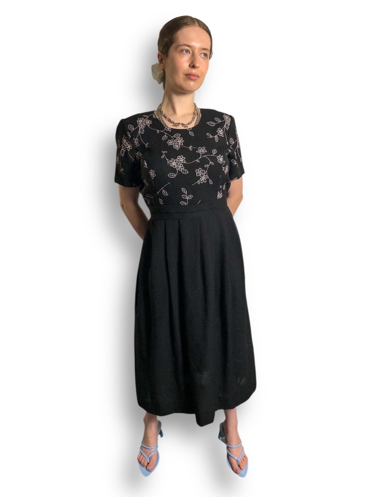 90’s/Y2K Miss Dorby Black Retro Maxi Dress (L/XL)