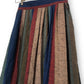 70’s/80’s Michele Striped Pleated Midi Skirt (M)