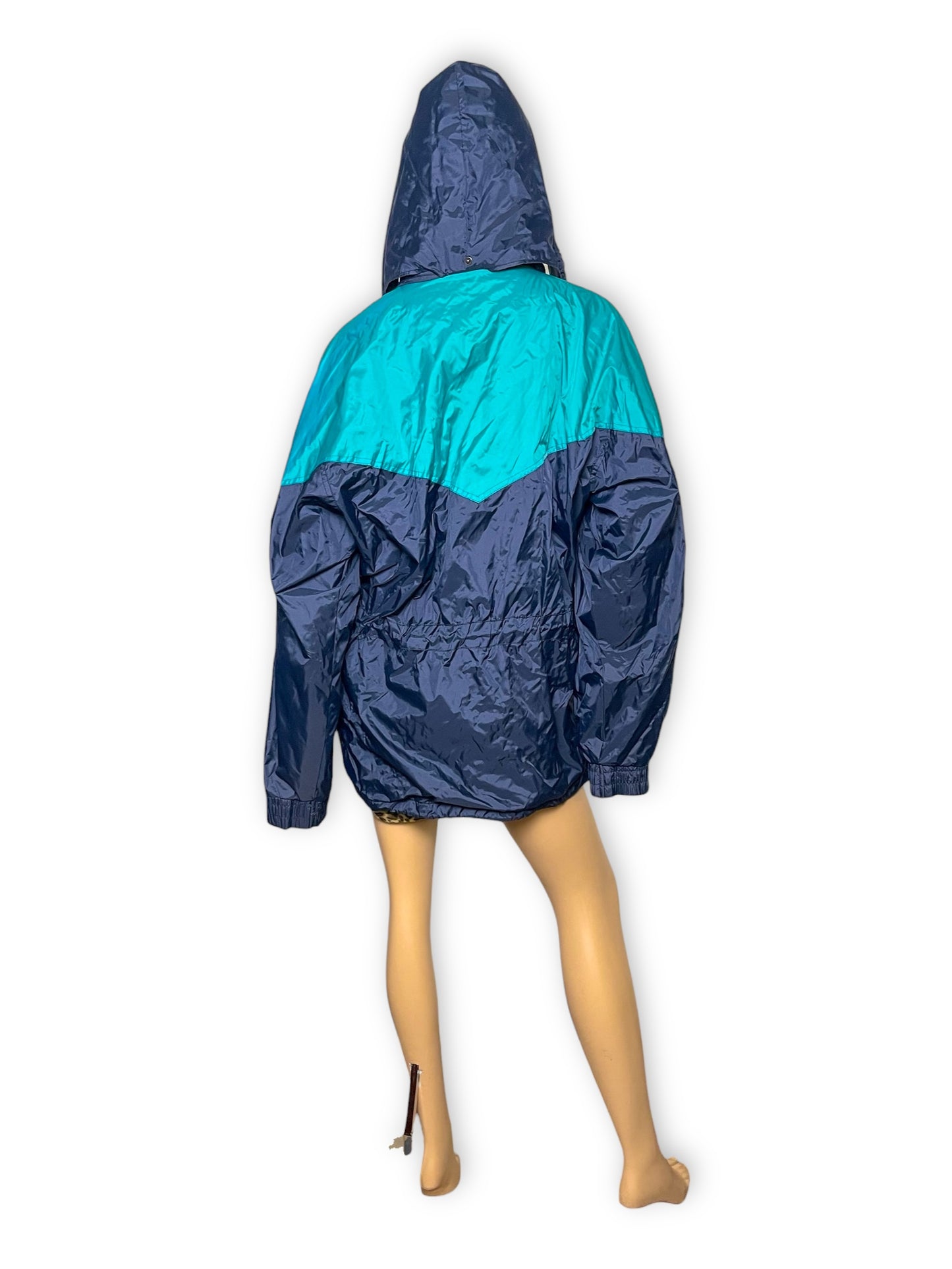 Y2K Sumaggo Navy Blue Windbreaker Jacket (L)