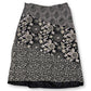 Y2K Floral Print Midi Skirt (M)