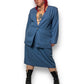 60’s/70’s Counterparts II Cerulean Blue Skirt Suit (2X/3X)