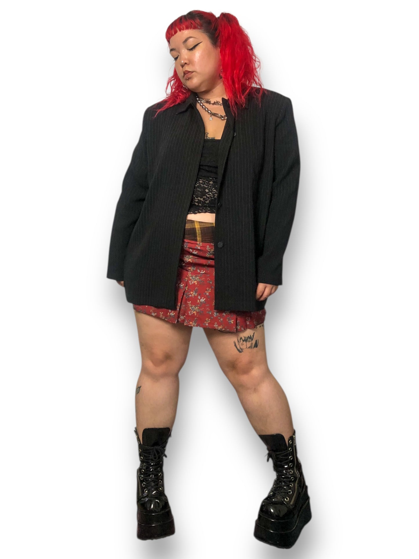 90’s Hino & Malee III Black Pinstripe Blazer (L/XL/2X/3X)