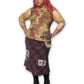 Y2K Euro Print Long Sleeve Shirt (1X/2X)