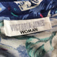 80’s/90’s Victoria Jones Blue Retro Print Button Down Shirt (2X)