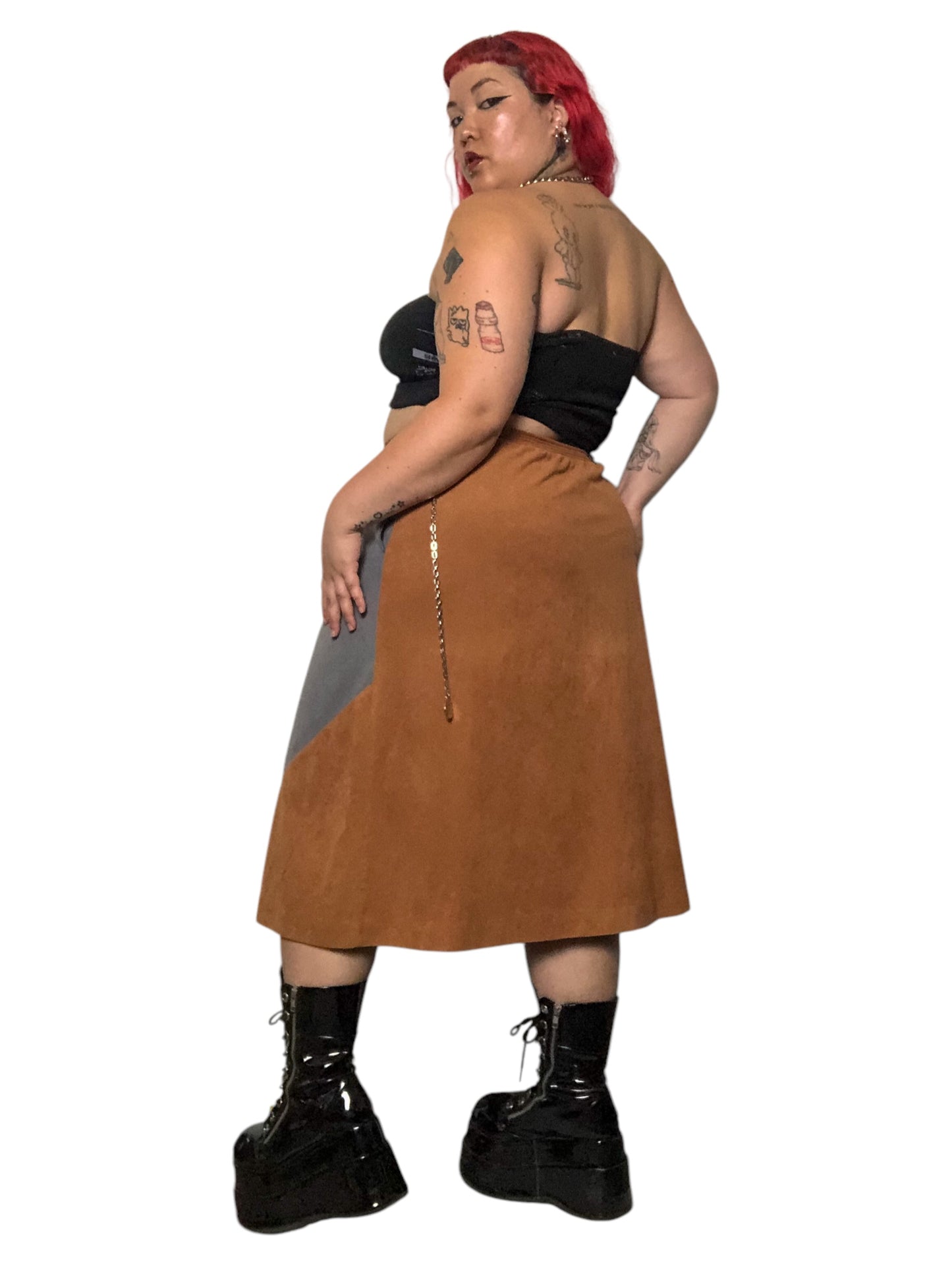 90’s Tumbleweeds Neutral Colorblock Skirt (XL/2X/3X)