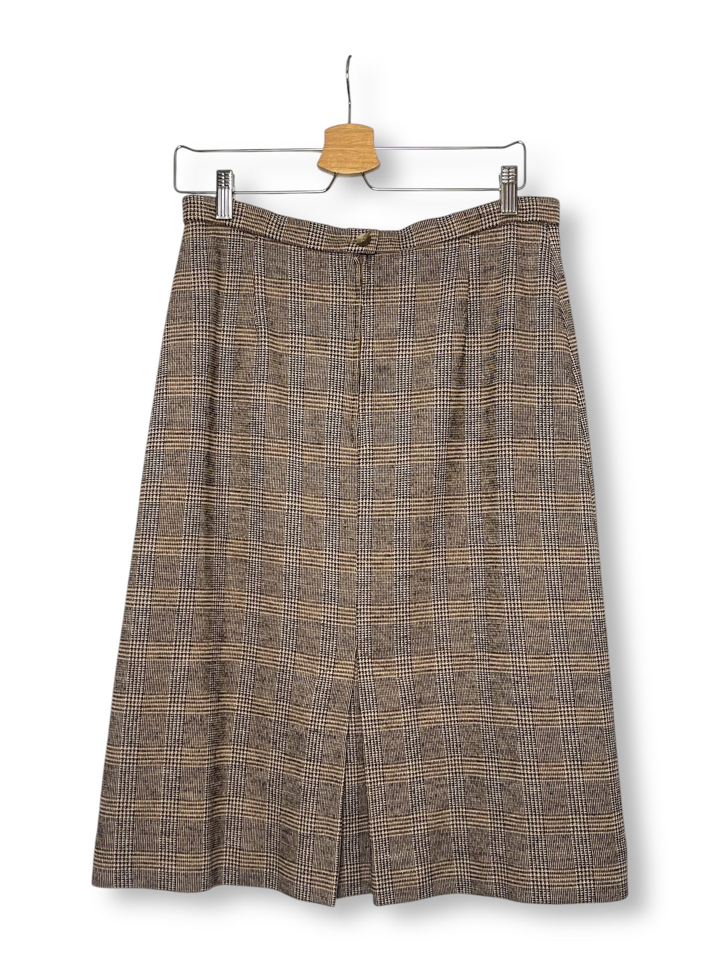 60’s/70’s Dana Point Brown Plaid Skirt Suit (L)