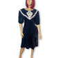 80’s Jamie Black Velvet Goth Victorian Dress (XS/S)