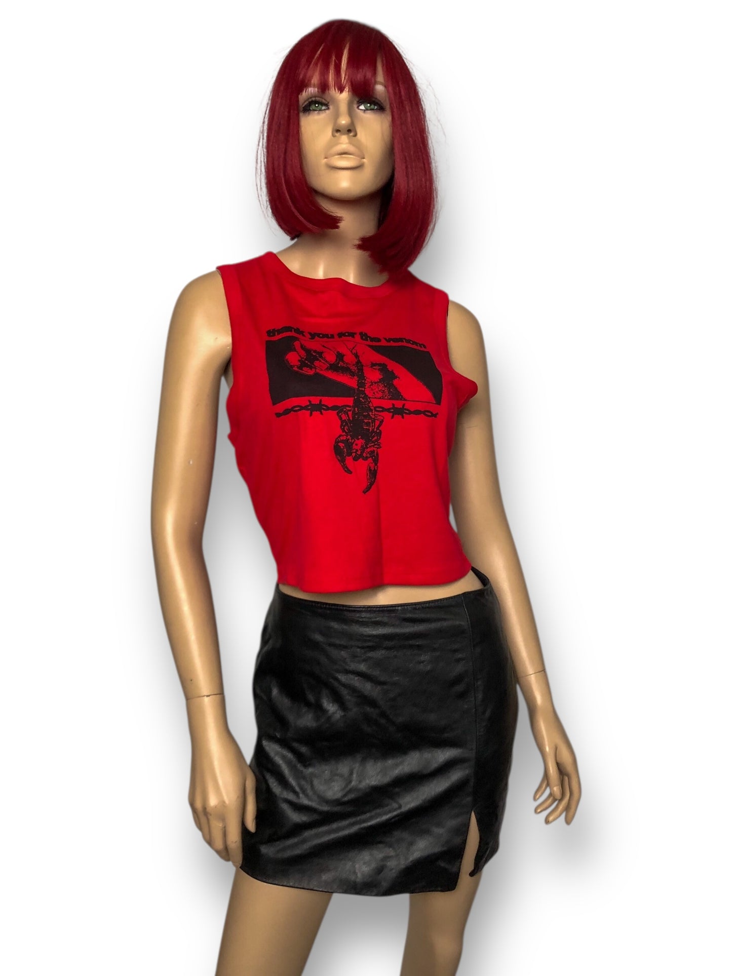 90’s Maxima by Wilson Black Leather Mini Skirt (M)