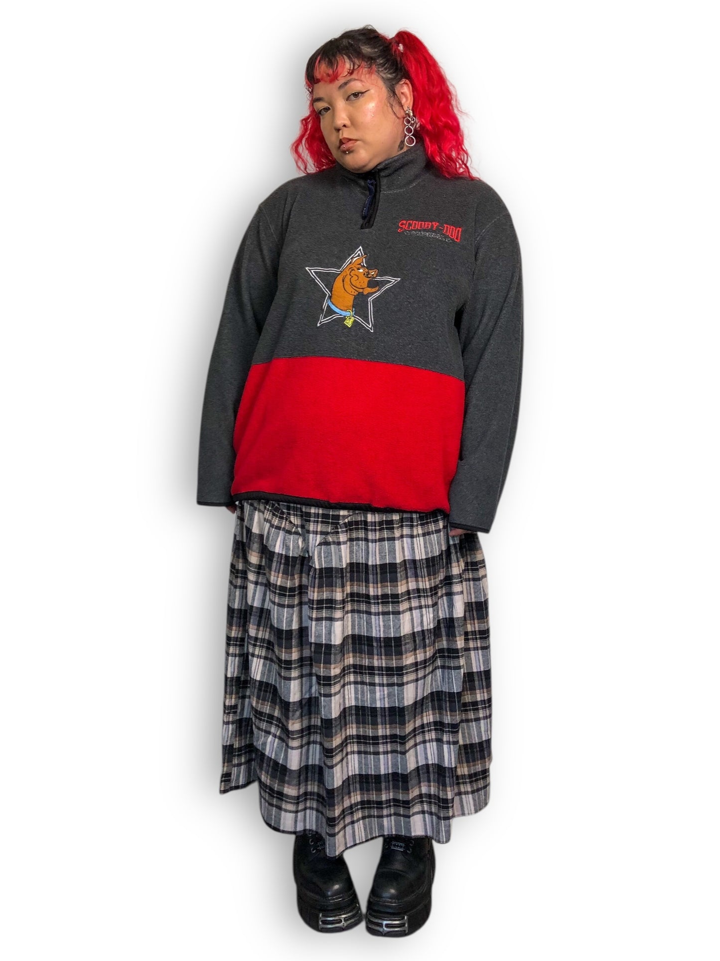 Y2K Scooby Doo Gray Fleece Pullover (4X)