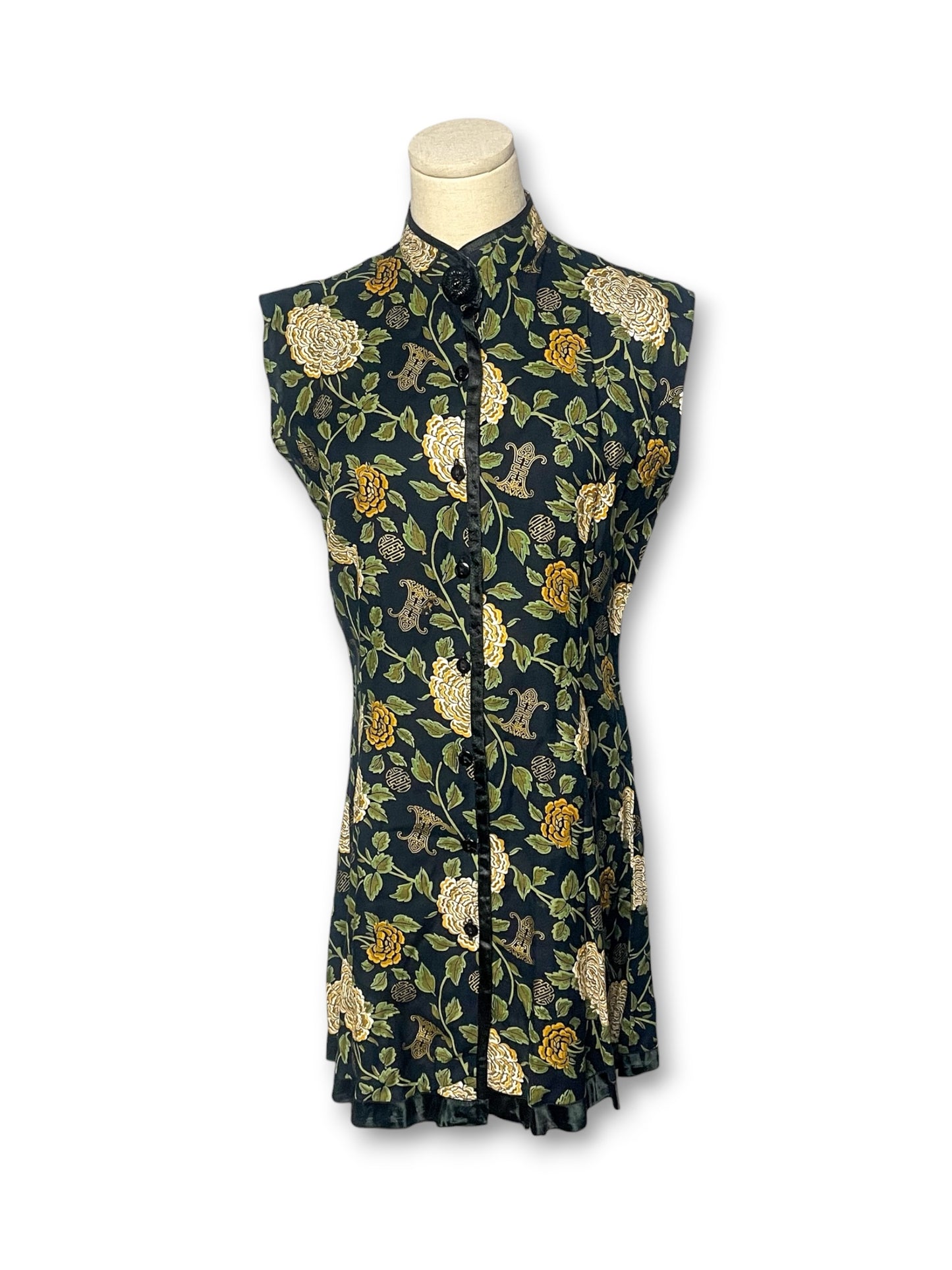 90’s Floral Print Mini Dress (L)