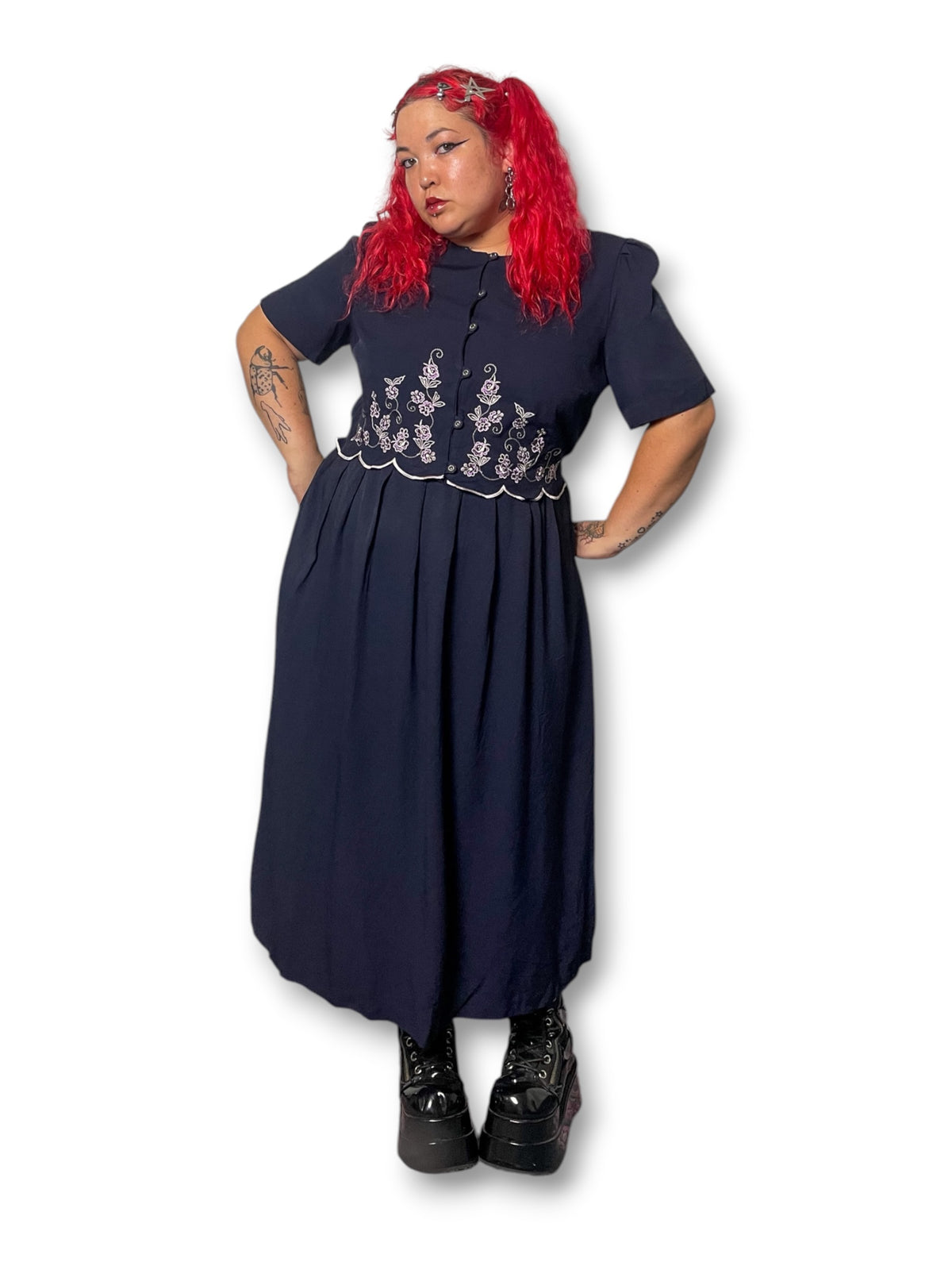 80’s/90’s Cottage Grunge Maxi Dress (2X/3X)