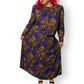 80’s Jessica Howard by Mitchell Rodbell Black Floral Print 2-Piece Set (2X)
