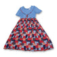 70’s/80’s Retro Patchwork Prairie Dress (L/XL)