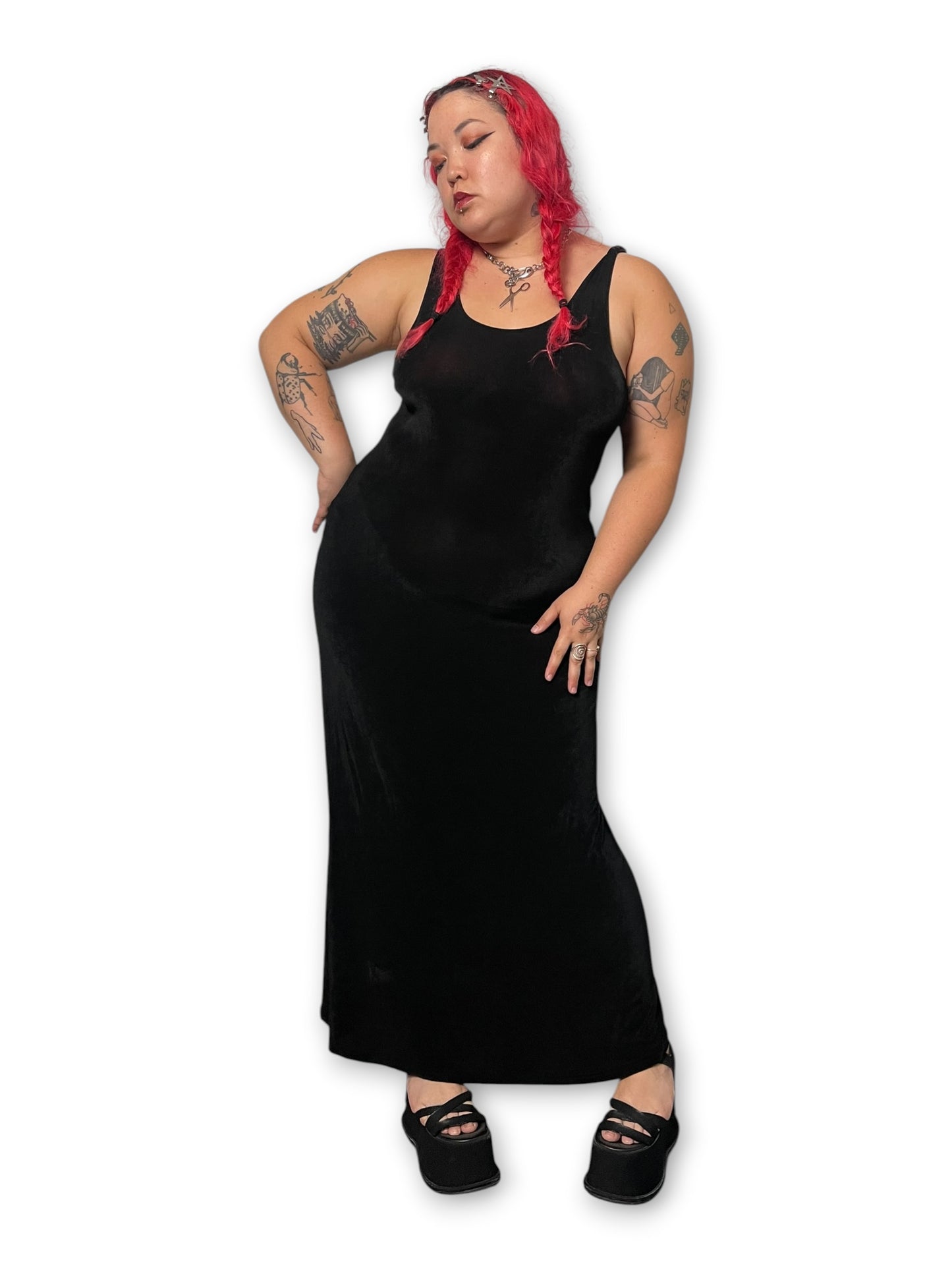 90’s Slinky Maxi Dress (XL/1X)