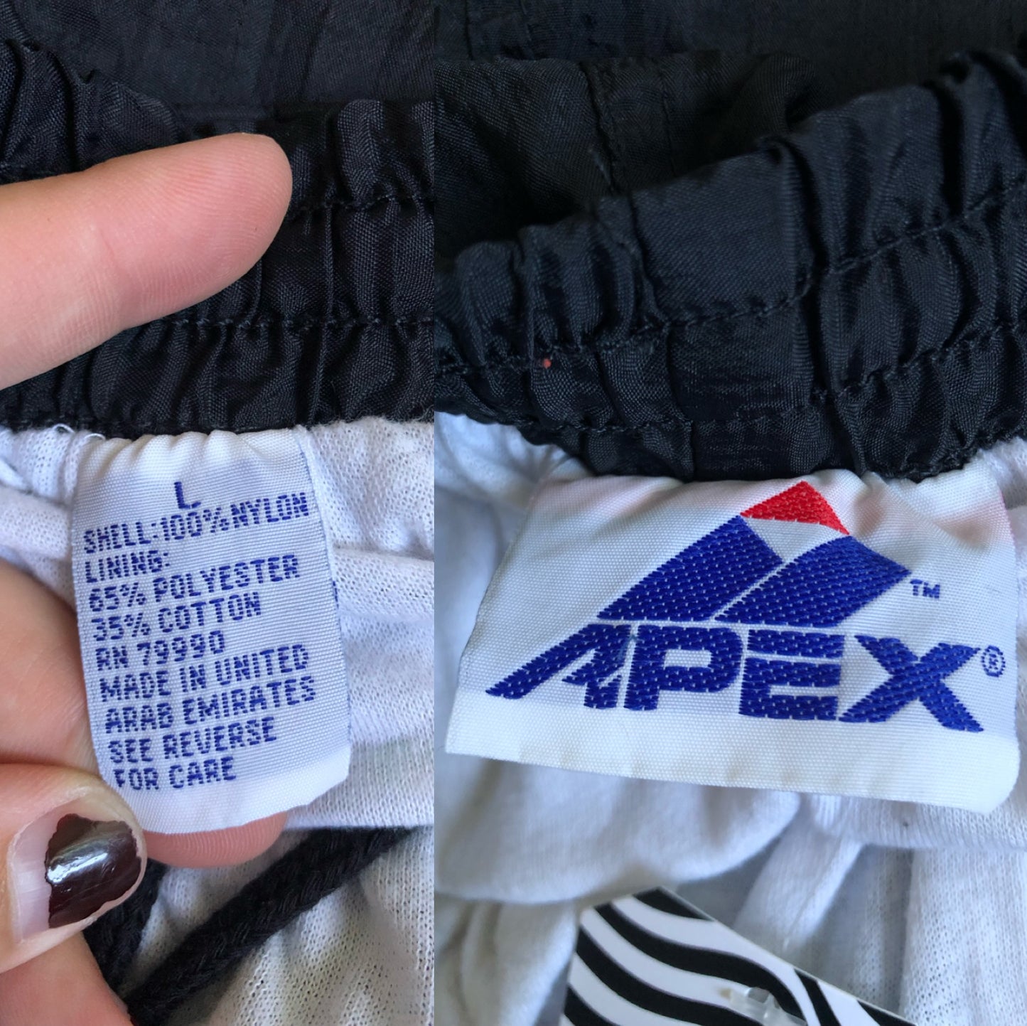 90’s/Y2K Apex Black Track Pants (L)
