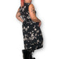 90’s/Y2K Lucy Black and White Floral Print Maxi Dress (XL)