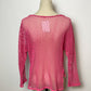 Vintage Pink Fishnet Long Sleeve Top (L/XL)