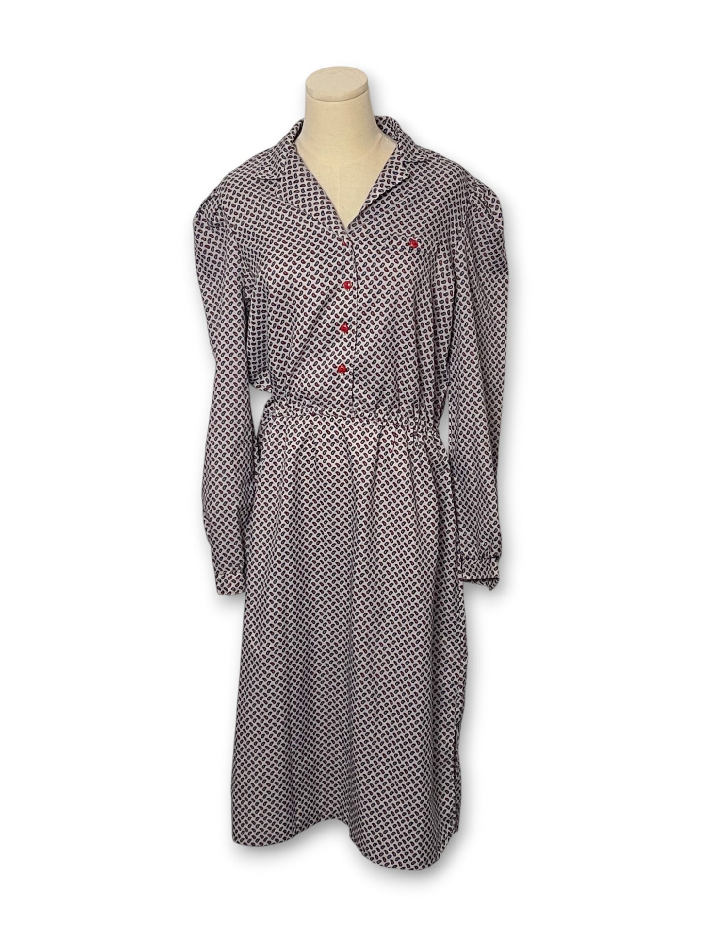 80’s Retro Paisley Shirt Dress (XL)