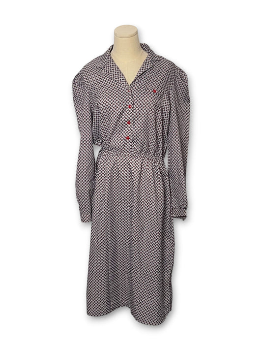 80’s Retro Paisley Shirt Dress (XL)