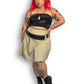 90’s/Y2K Mills Uniform Co Khaki Pleated Skirt (2X)