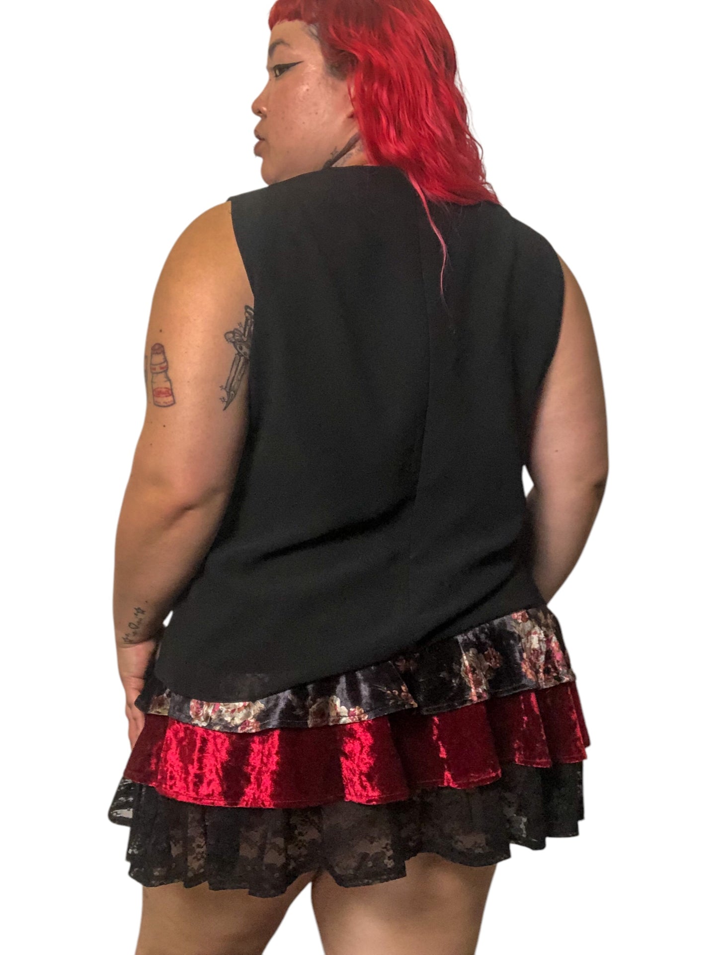 90’s After Dark Mesh Layered Tank Top (2X)