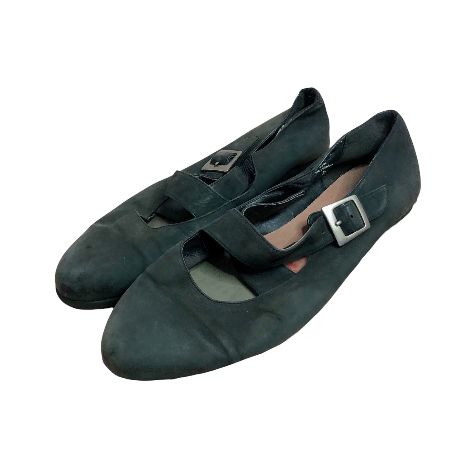 90’s Rockpor Black Leather Mary Jane Flats (10)