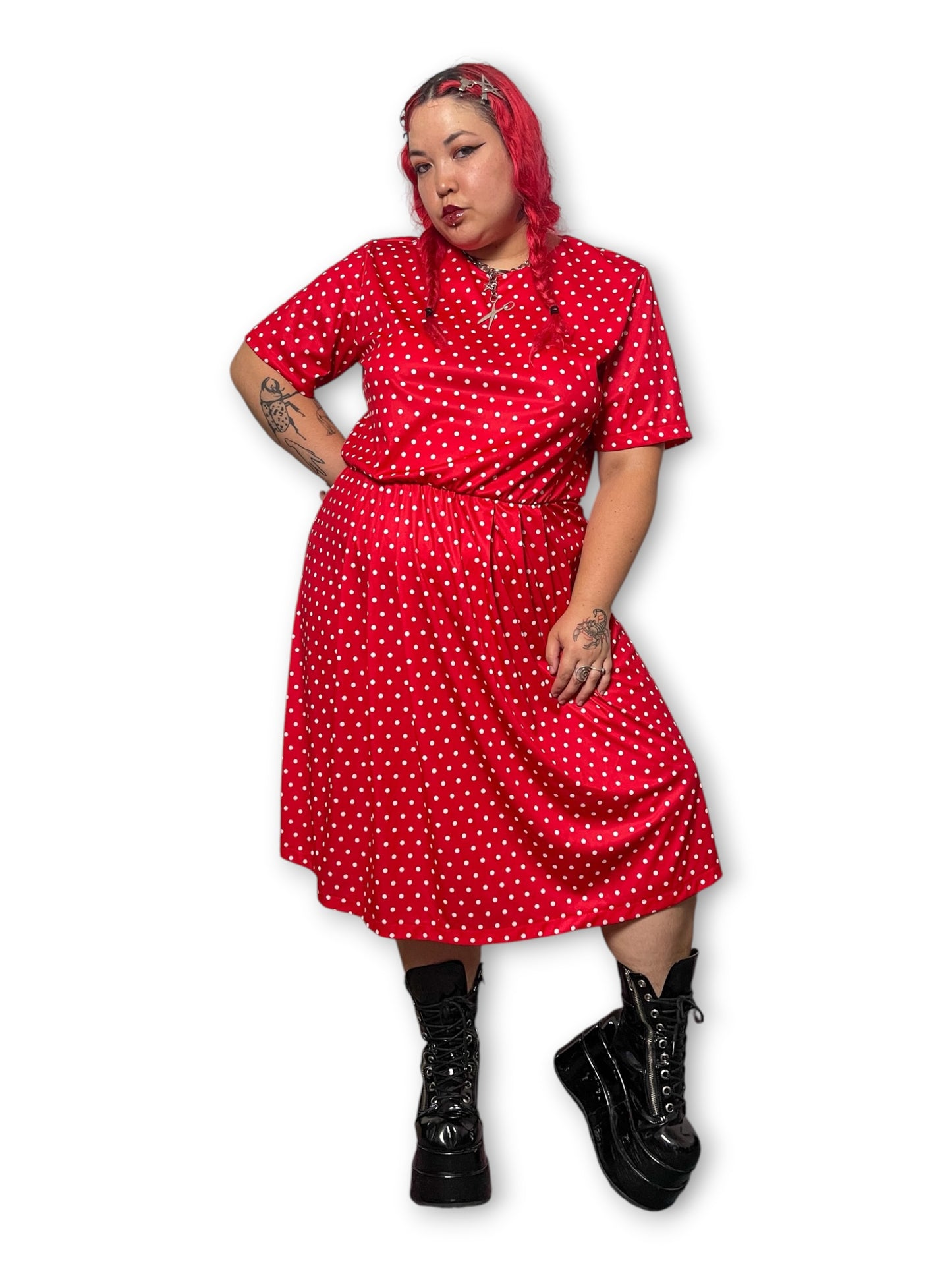 90’s/Y2K Polka Dot A-Line Dress (1X/2X)