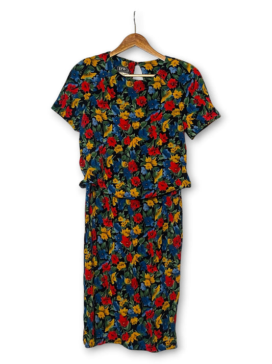 90’s Floral Midi Dress (M/L)
