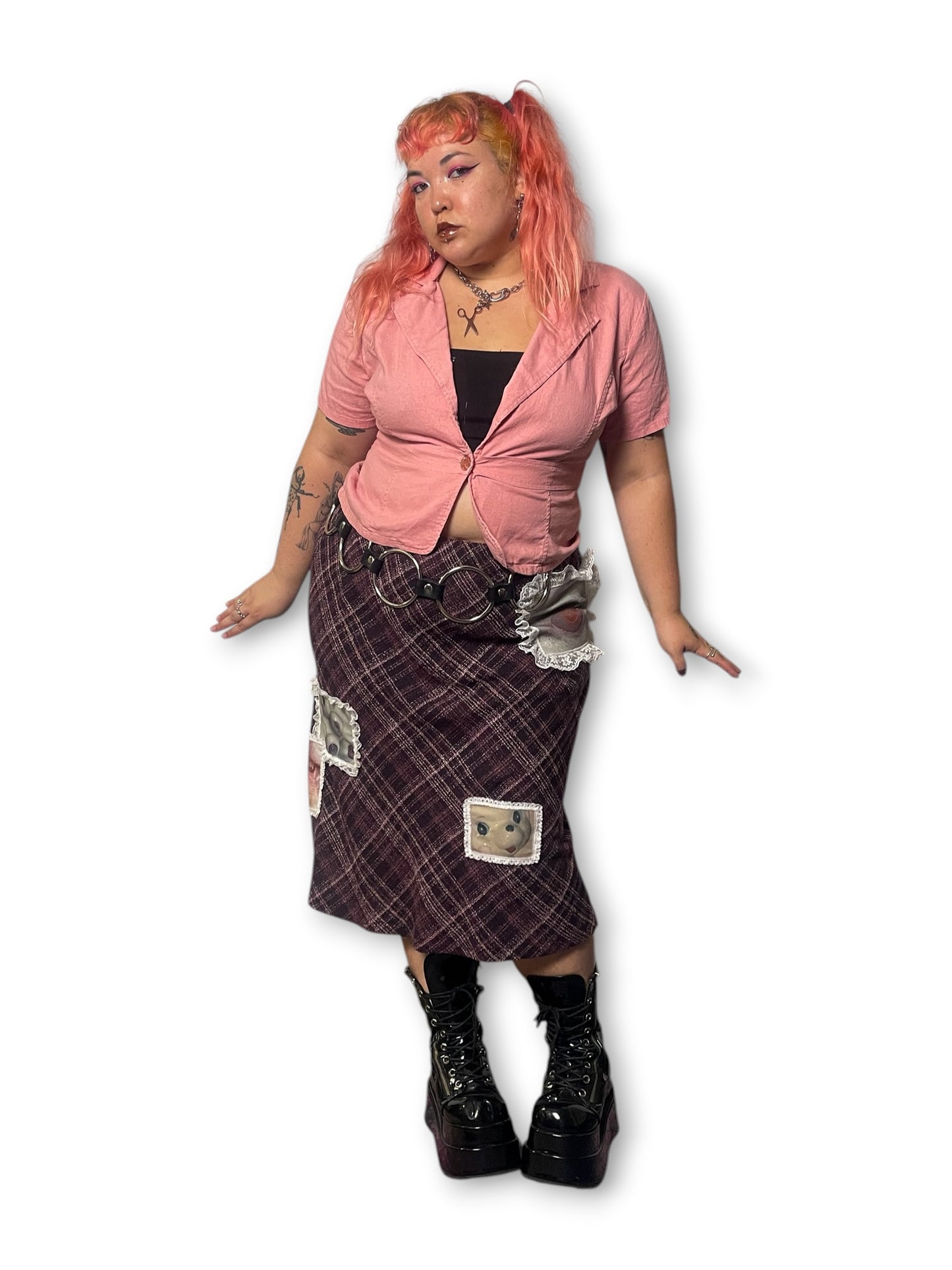 Y2K Short Sleeve Blazer Jacket (1X/2X)