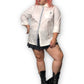 Y2K/Modern Koret White Blouse (XL/2X)
