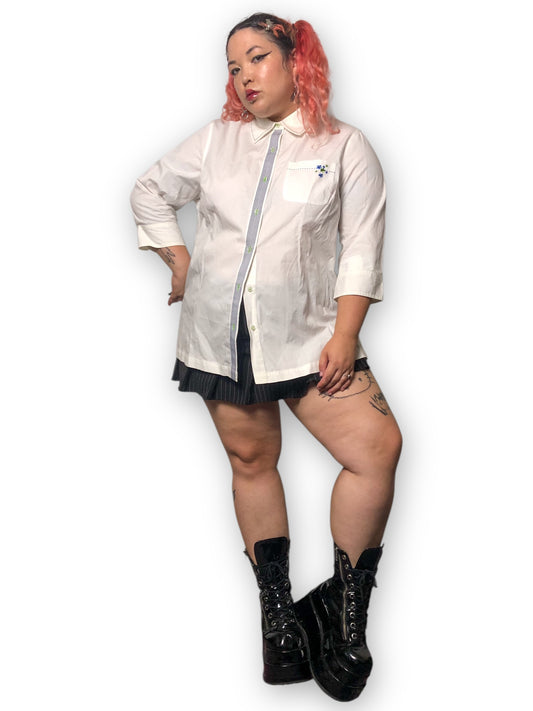 Y2K/Modern Koret White Blouse (XL/2X)