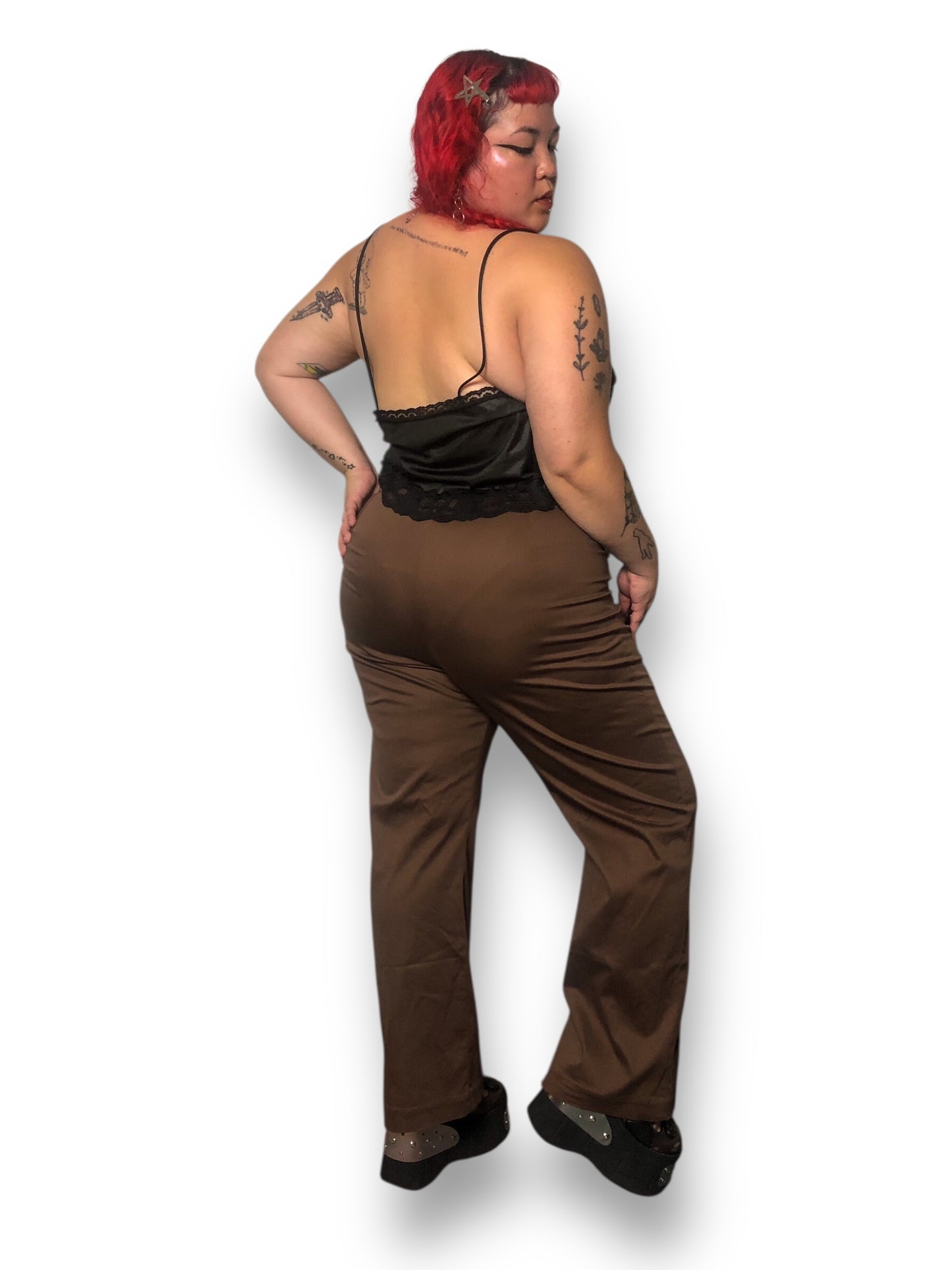 Y2K City Girl by Nancy Bolen Brown Pants (2X)