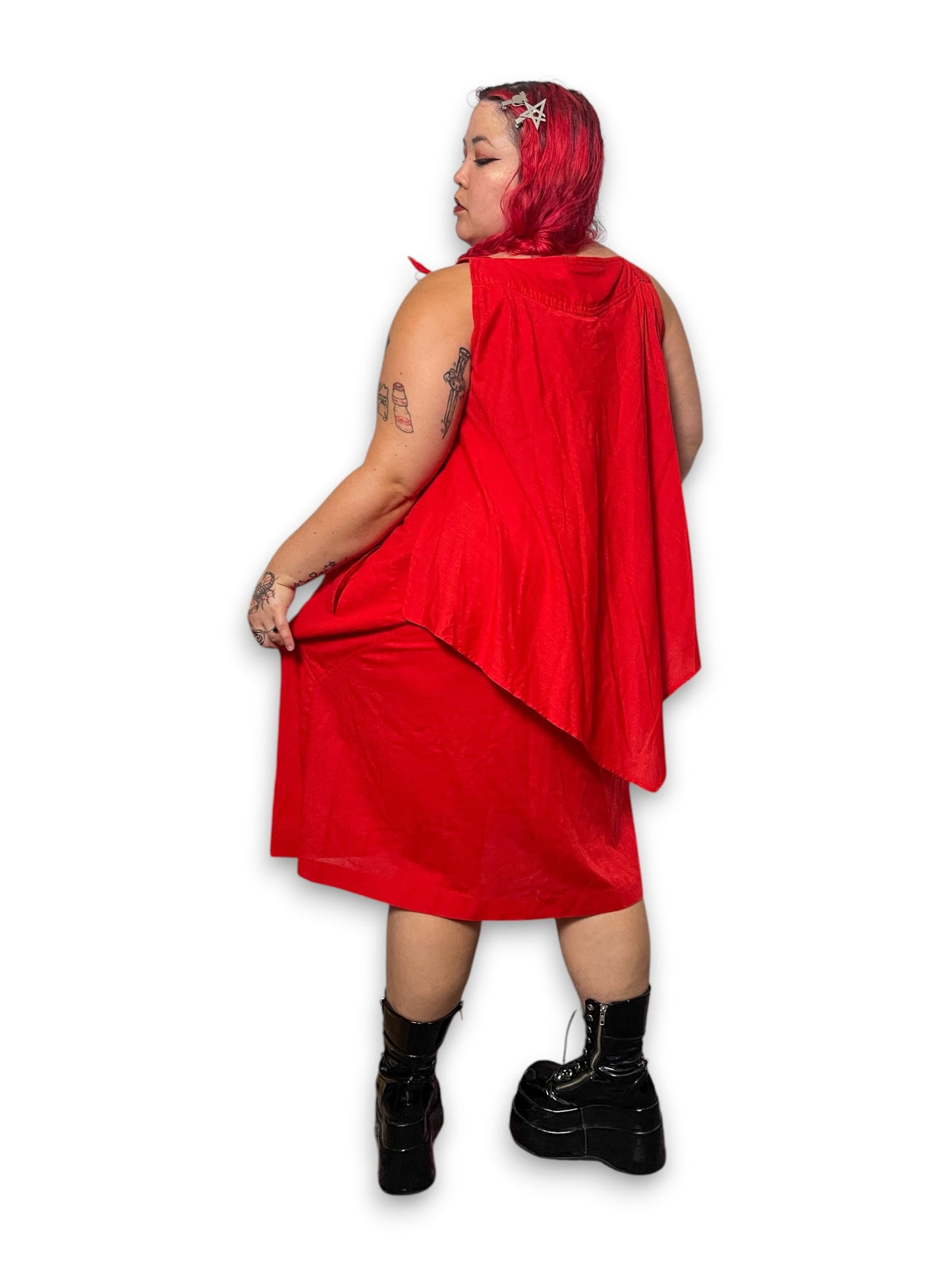 80’s Red Layered Tent Dress (3X)