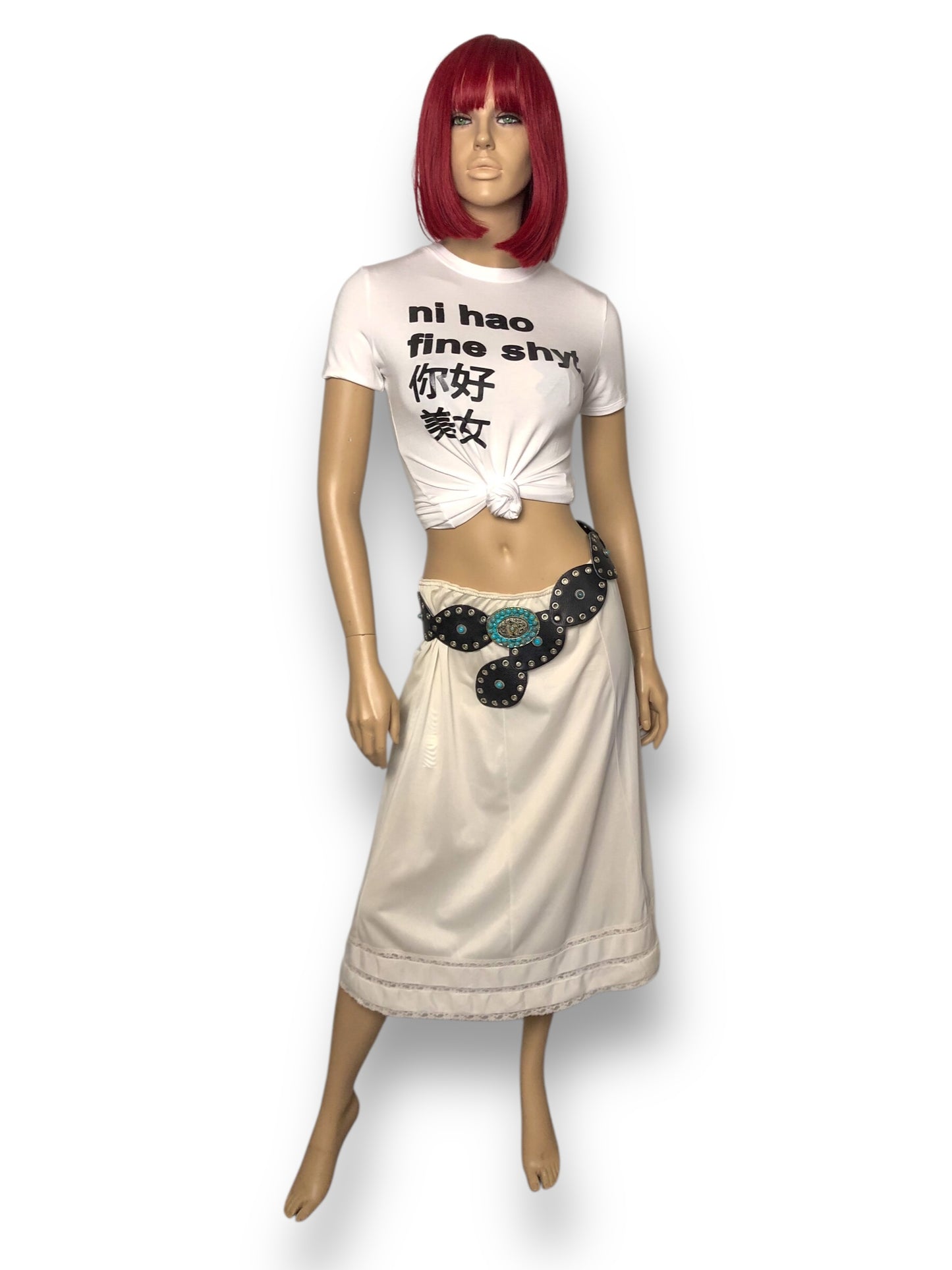 60’s/70’s JCPenney White Slip Skirt (L)