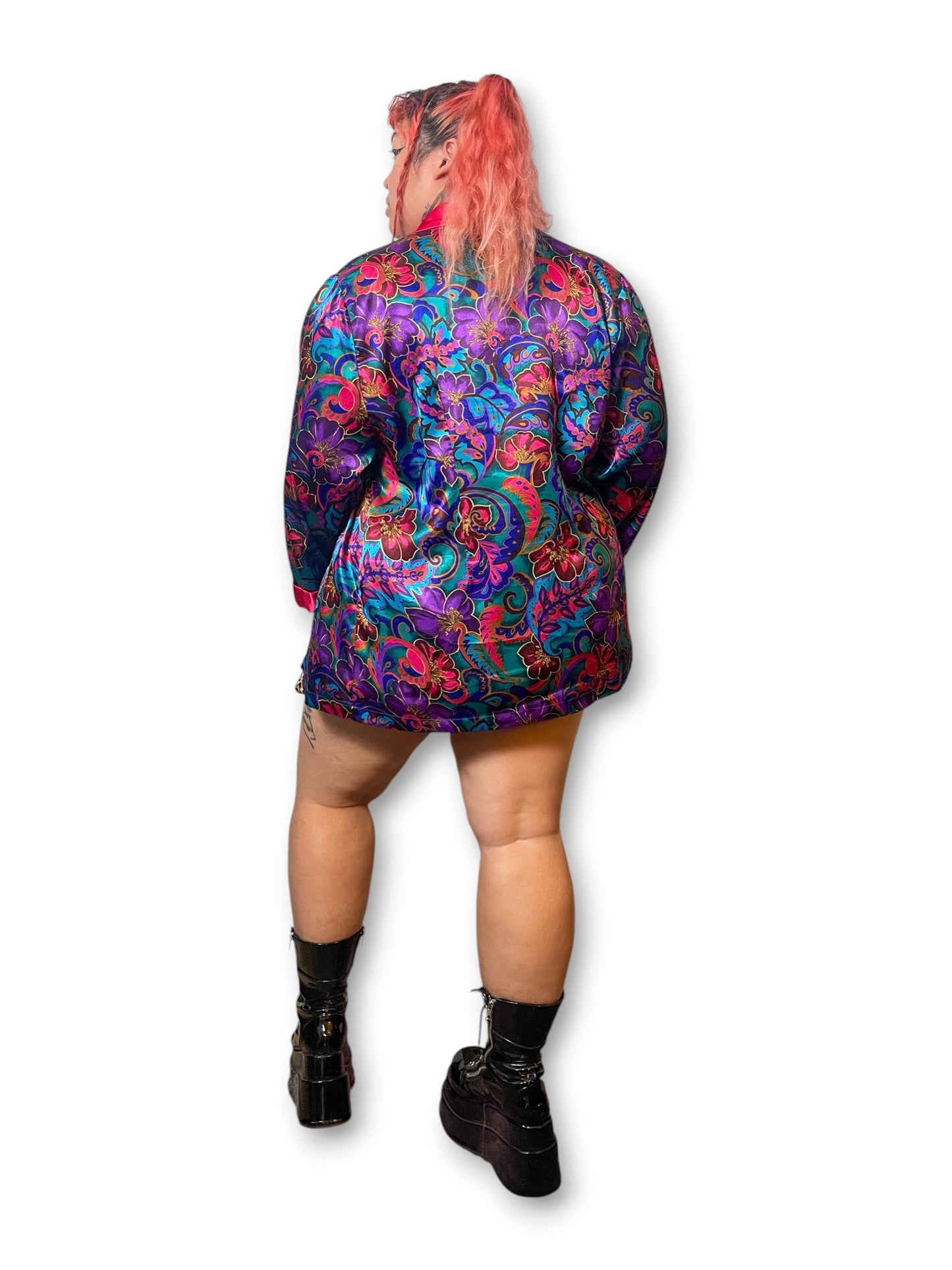 80’s Colorful Retro Print Blazer (XL/1X)