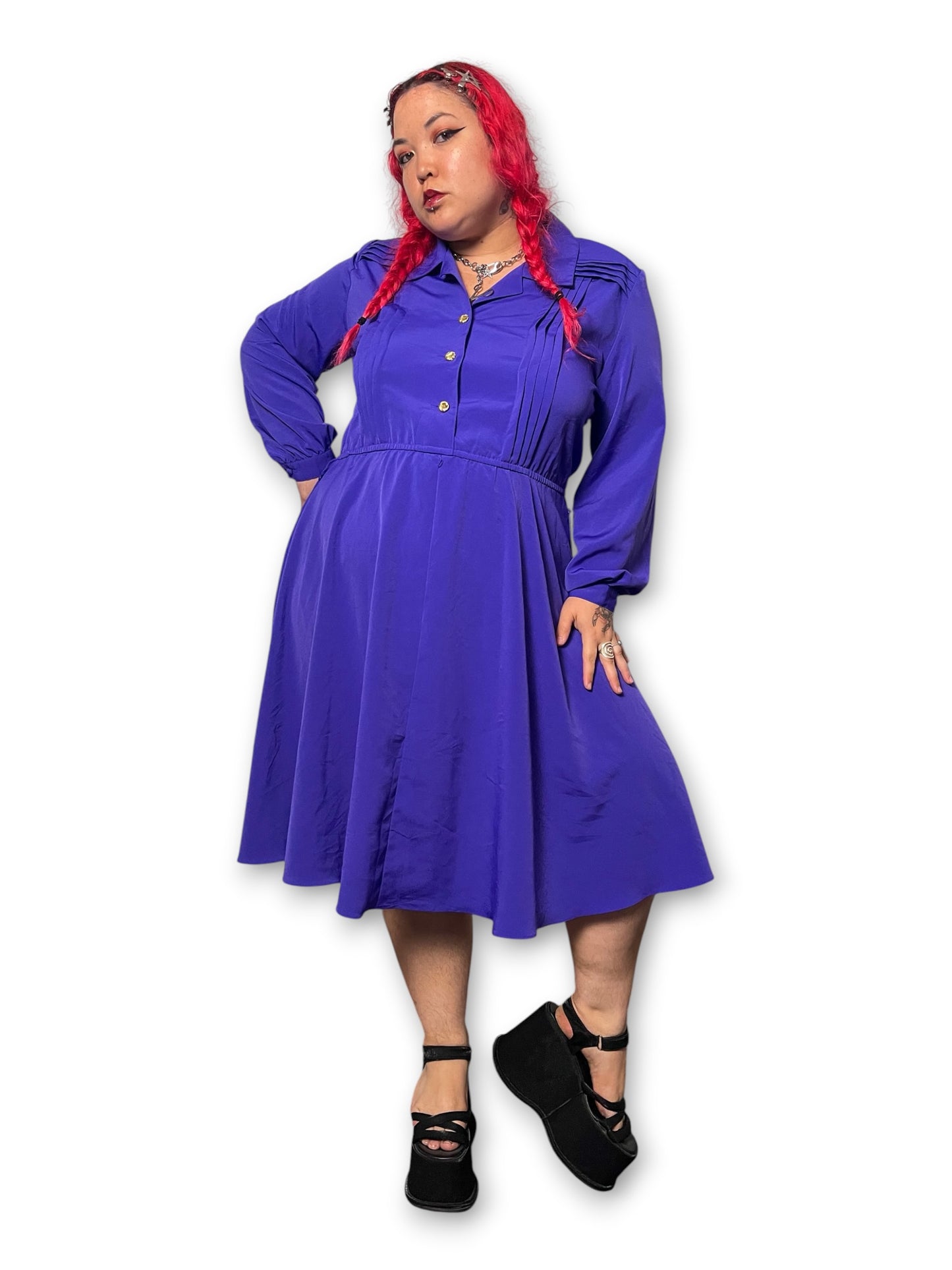 80’s Retro Shirt Dress (1X)
