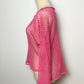 Vintage Pink Fishnet Long Sleeve Top (L/XL)