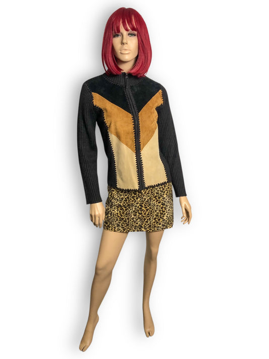 90’s Designers Studios Originals Suede Knit Sweater (S)